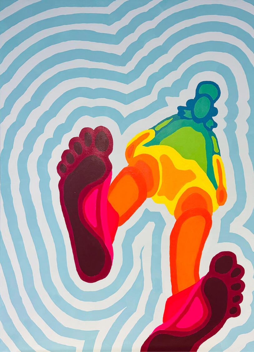 Get on My Wavelength, 30" x 24", Acrylic on Canvas, 2025