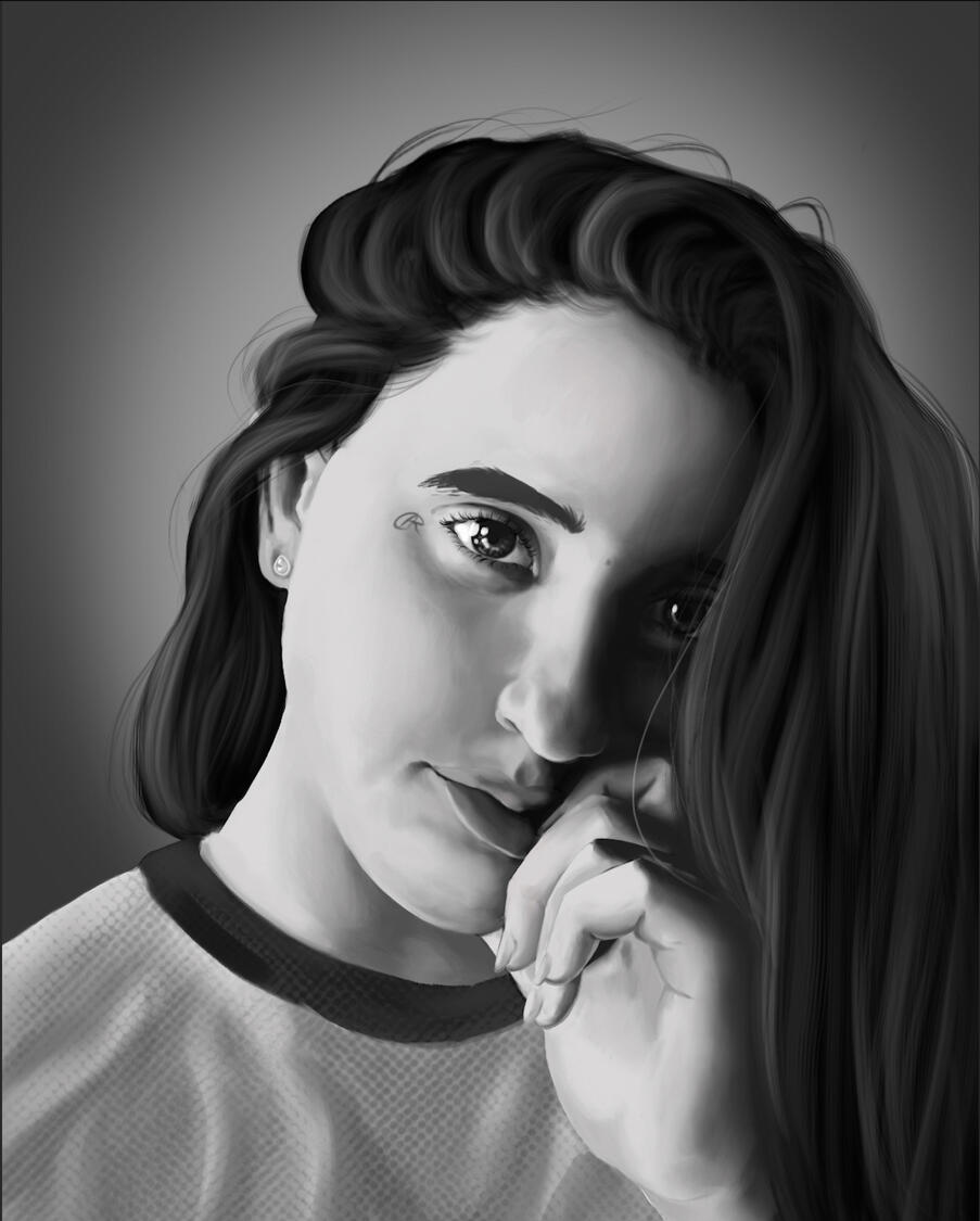 Poised, 11" x 8", Digital, 2019
