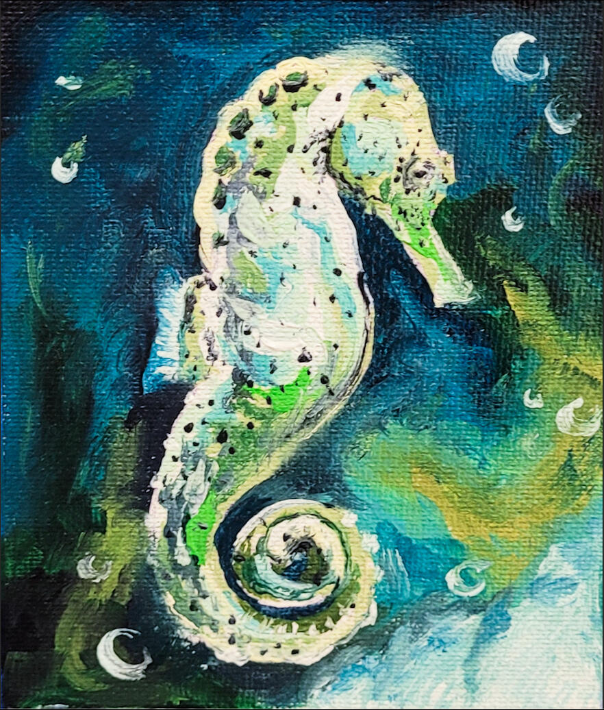 Royal Steed, 7" x 5", Oil on Canvas, 2019