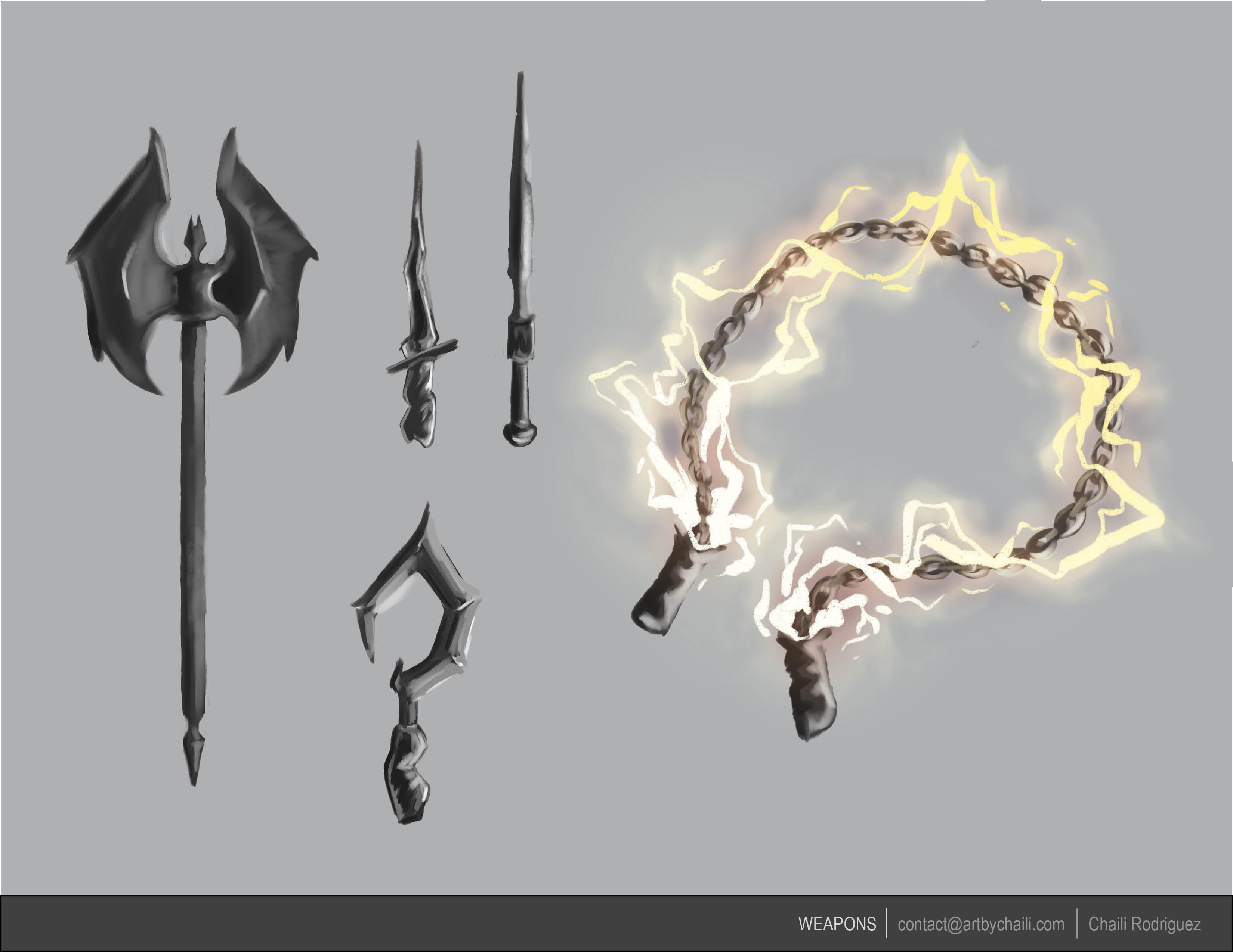 Weapons, contact@artbychaili.com, Chaili Rodriguez